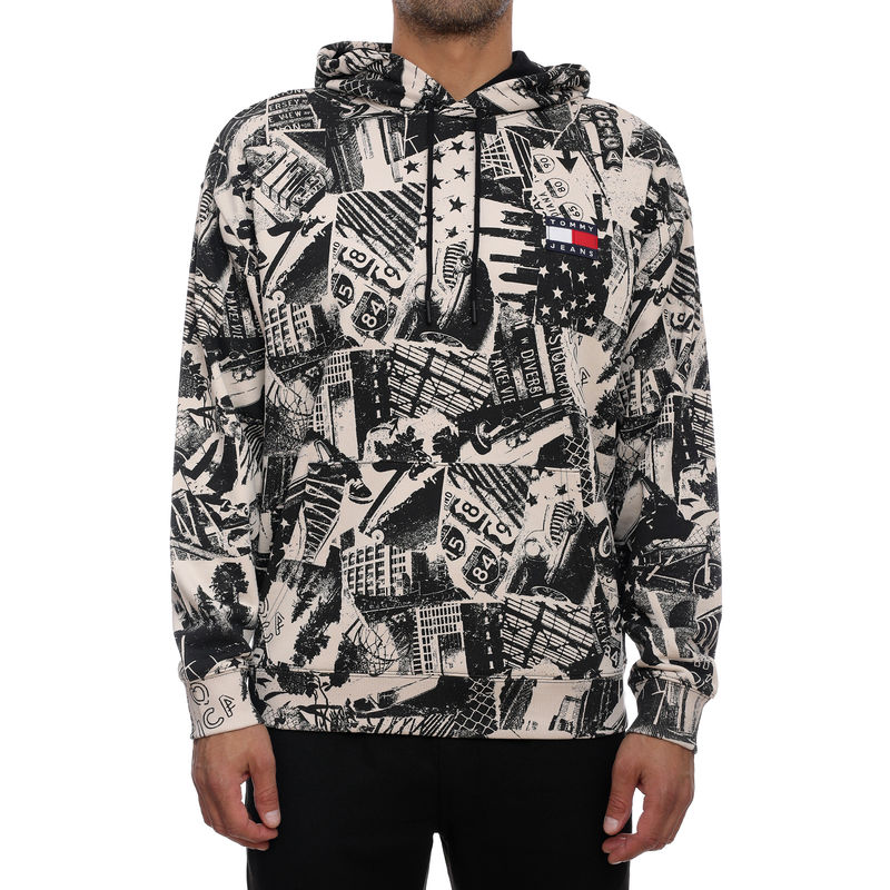 Muški duks Tommy Hilfiger-ALLOVER PRINT BADGE