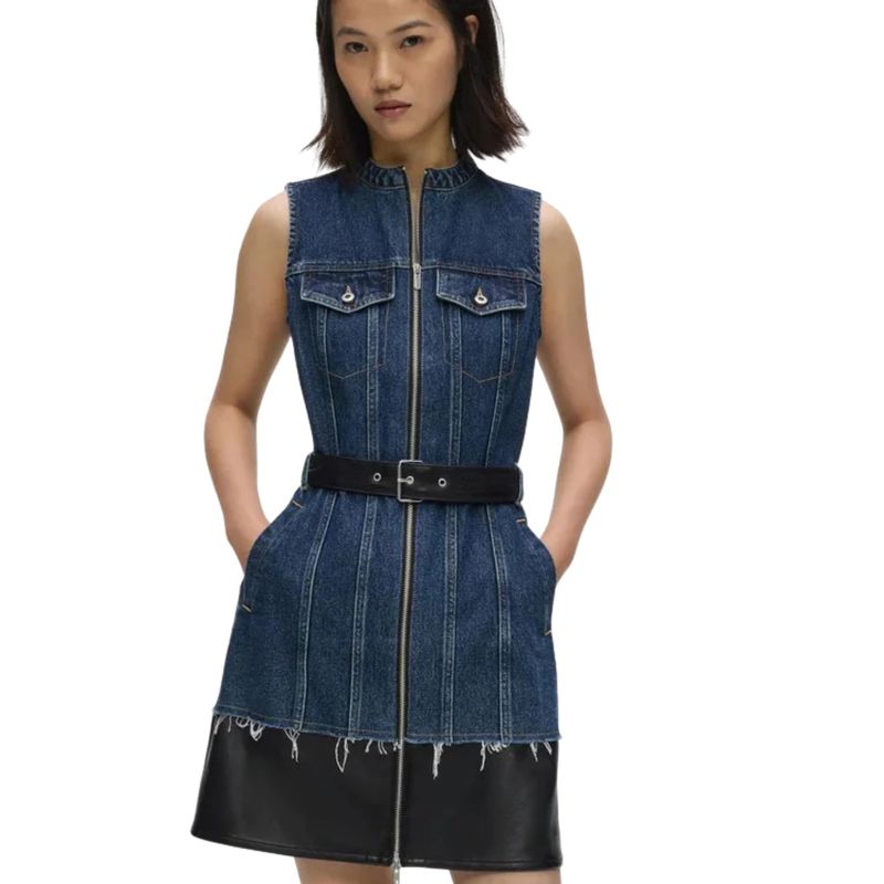 Ženska haljina Karl Lagerfeld mixed material dress