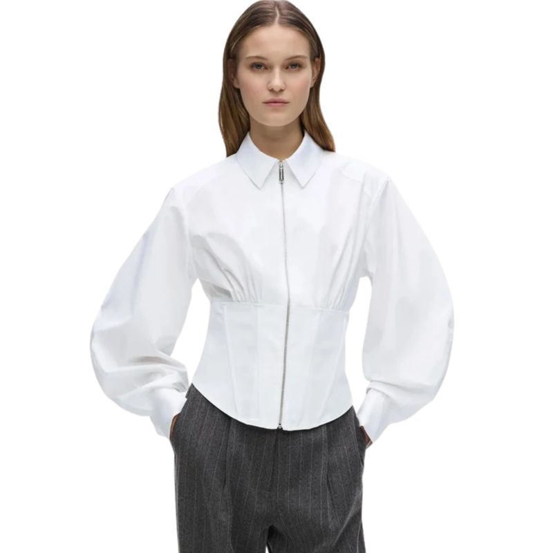 Ženska košulja Karl Lagerfeld corset poplin shirt