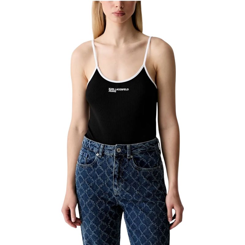 Ženska majica Karl Lagerfeld ribbed body