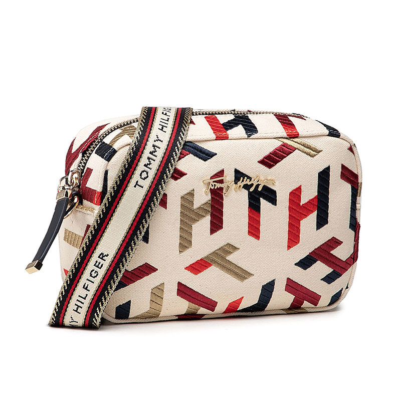 Ženska torba TOMMY HILFIGER ICONIC TOMMY CAMERA BAG EMBR.