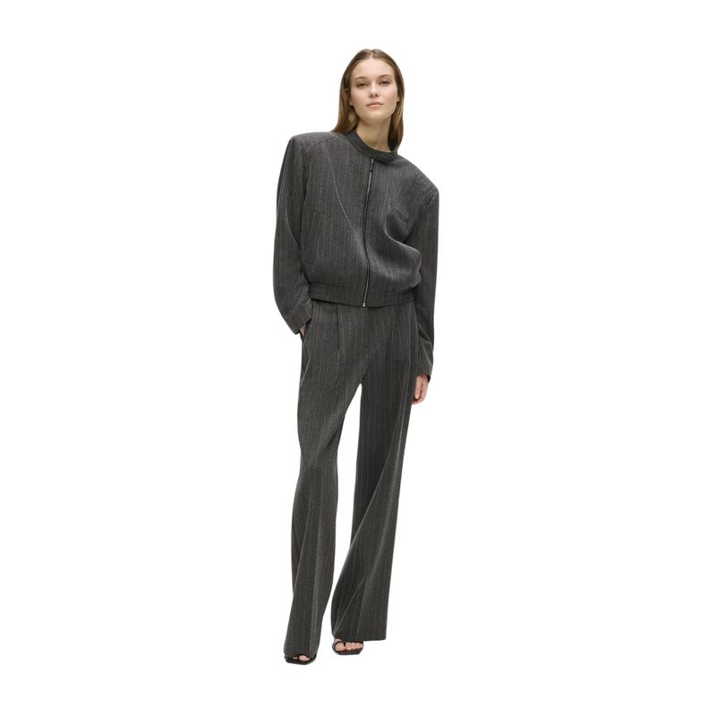 Ženske pantalone Karl Lagerfeld pinstripe tailored pants