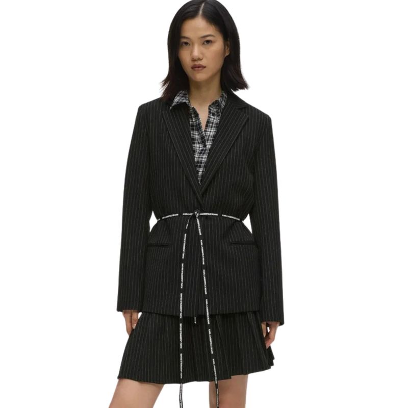 Ženski sako Karl Lagerfeld pinstripe blazer