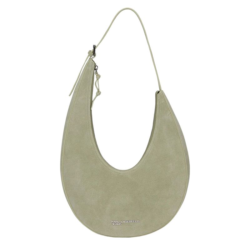 Ženska torba Karl Lagerfeld rounded suede hobo