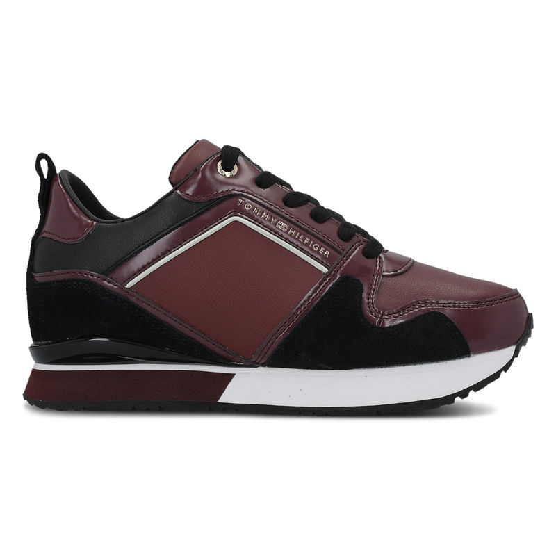 Tommy hilfiger best sale leather wedge sneaker