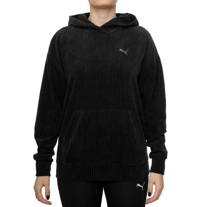 Ženski duks Puma Ess elevated comfort velour rib hoodie