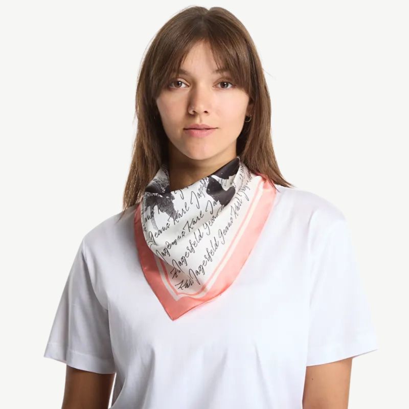Ženska esarpa Karl Lagerfeld flower logo bandana