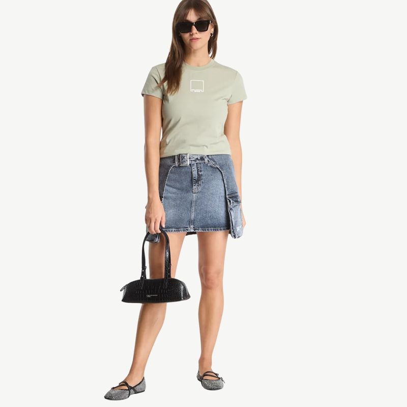 Ženska majica Karl Lagerfeld slim outline logo tee
