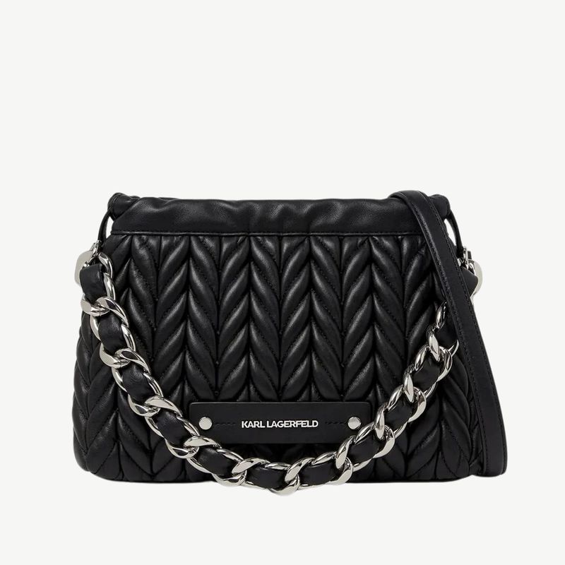 Ženska torba Karl Lagerfeld k/weave sm drawstr cb chain