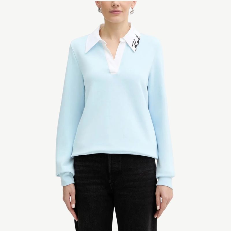 Ženski duks Karl Lagerfeld signature collar sweatshirt