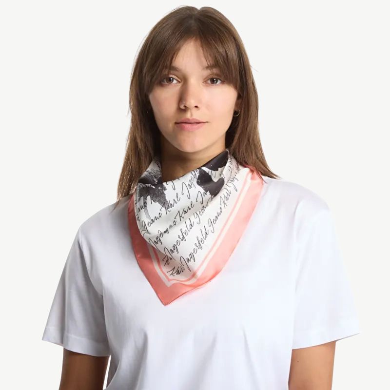 Ženska esarpa Karl Lagerfeld flower logo bandana