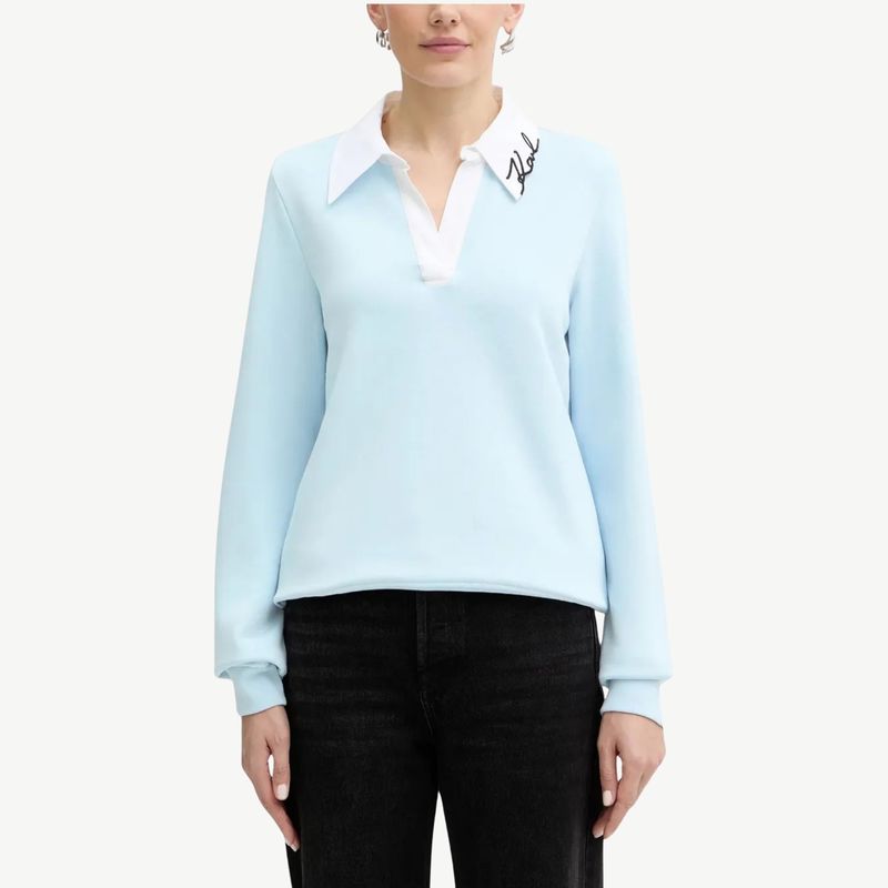 Ženski duks Karl Lagerfeld signature collar sweatshirt