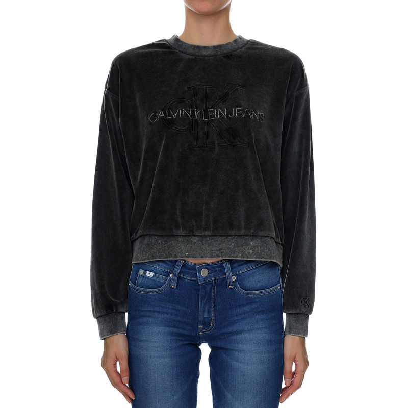 Ženski duks CALVIN KLEIN WASH VELVET SWEATSHIRT