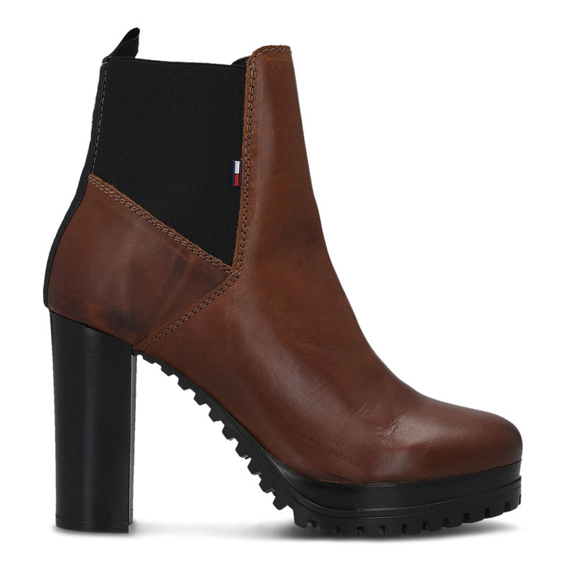 Ženske čizme Tommy Hilfiger ESSENTIAL CLEATED HEELED BOOT