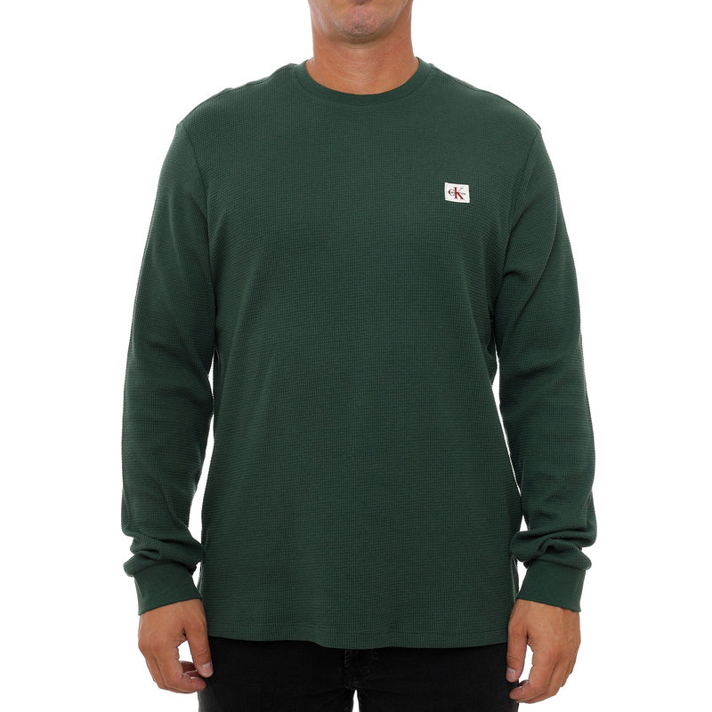 Muška majica Calvin Klein Waffle badge crewnk tee