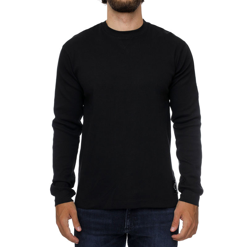 Muški duks Calvin Klein MONOGRAM BADGE RIB LS TEE
