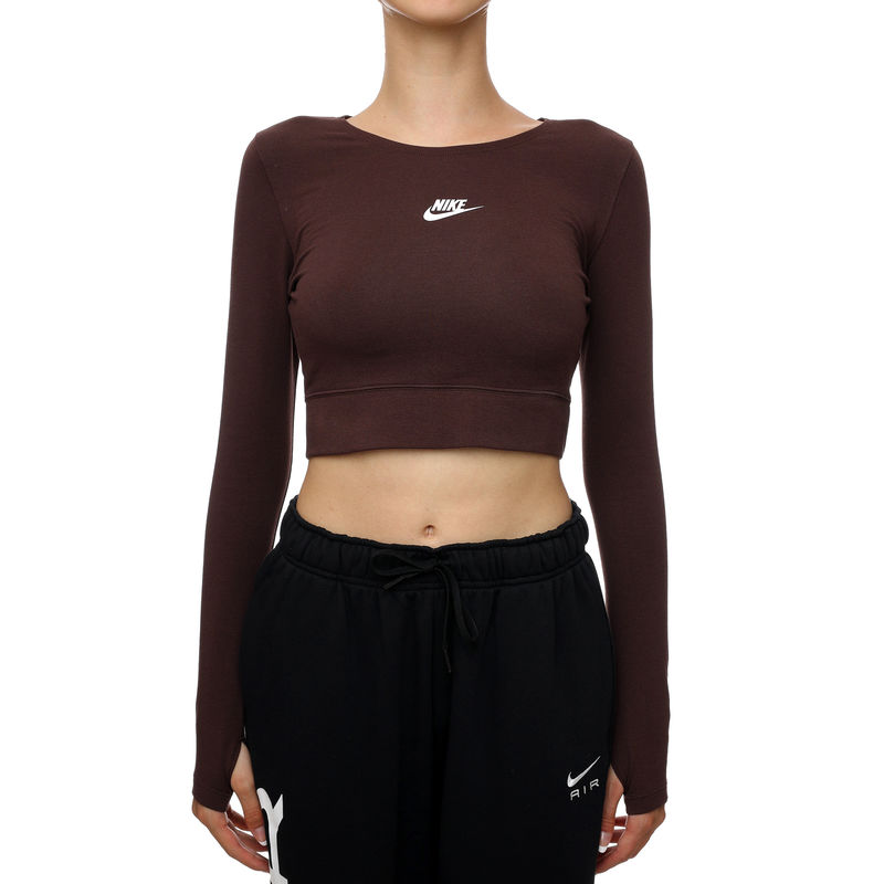 Ženski duks Nike W NSW LS CROP TOP DNC