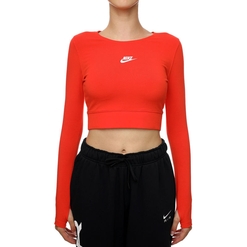 Ženski duks Nike W NSW LS CROP TOP DNC