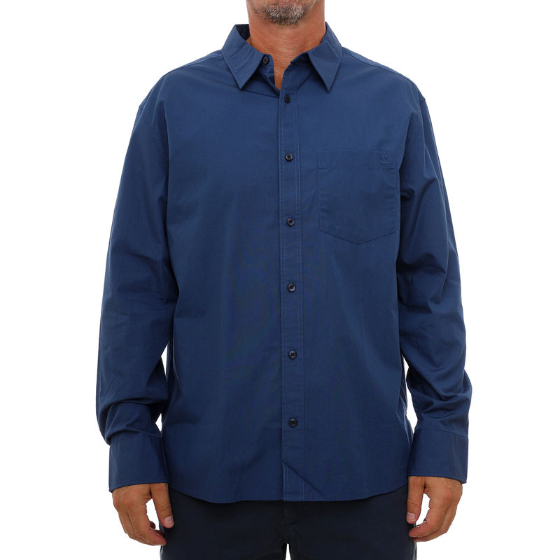 Muška košulja Calvin Klein Ls solid washed poplin relaxed s
