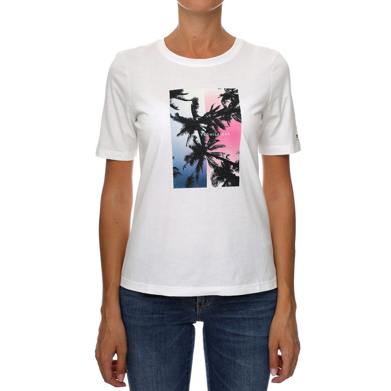 Ženska majica Tommy Hilfiger REGULAR PHOTOPRINT C