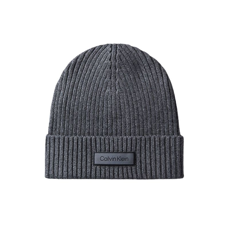 Muška kapa Calvin Klein patch chunky rib cotton beanie