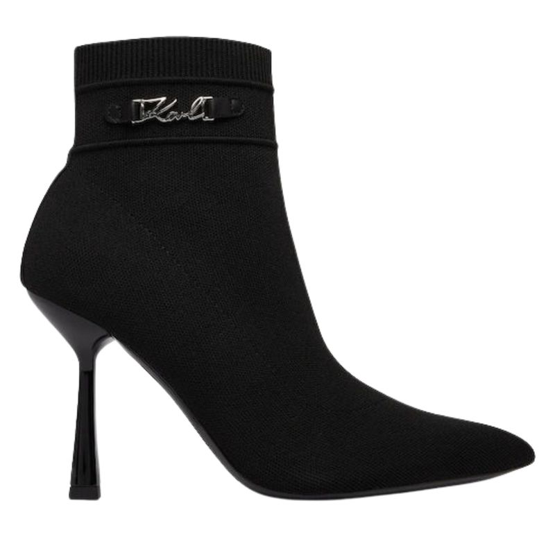 Ženske čizme sa štiklom Karl Lagerfeld pandara karl studs logo