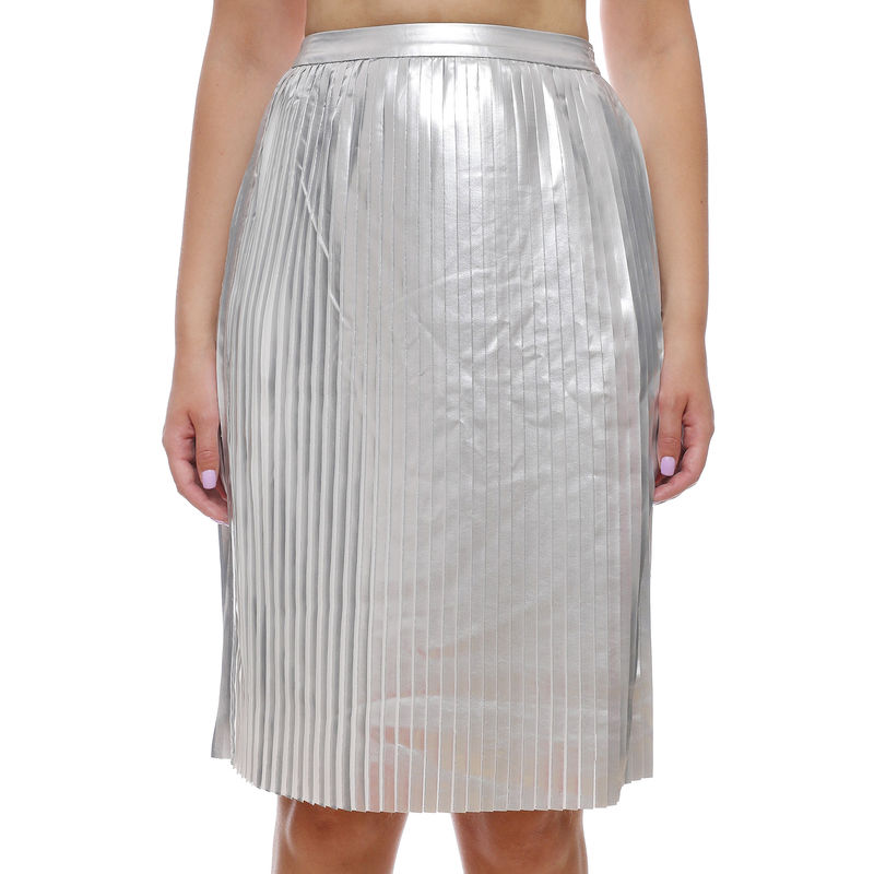 Ženska suknja Calvin Klein PLEATED SILVER SKIRT