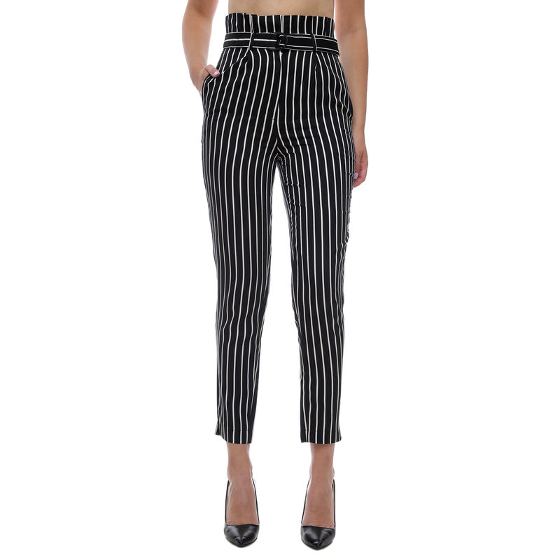 Ženske pantalone Calvin Klein STRIPE DRAPEY PANT