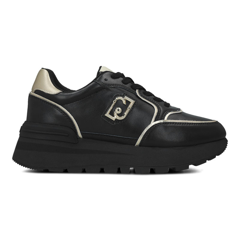 Ženske patike Liu Jo Amazing 25 sneaker calf leather/metalli black/light gold