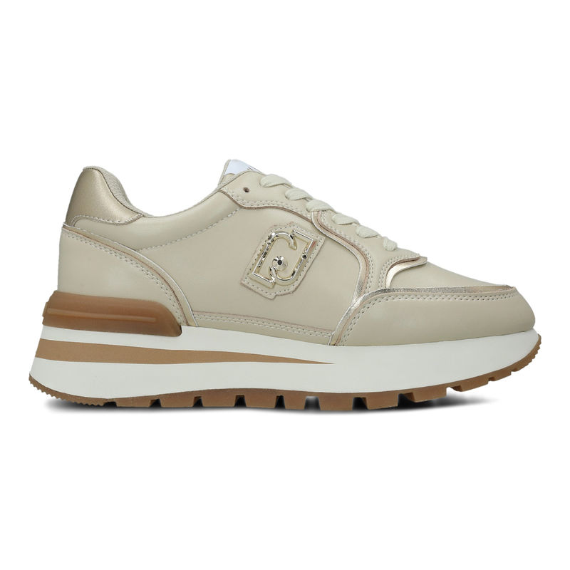 Ženske patike Liu Jo Amazing 25 sneaker calf leather/metalli rope/light gold