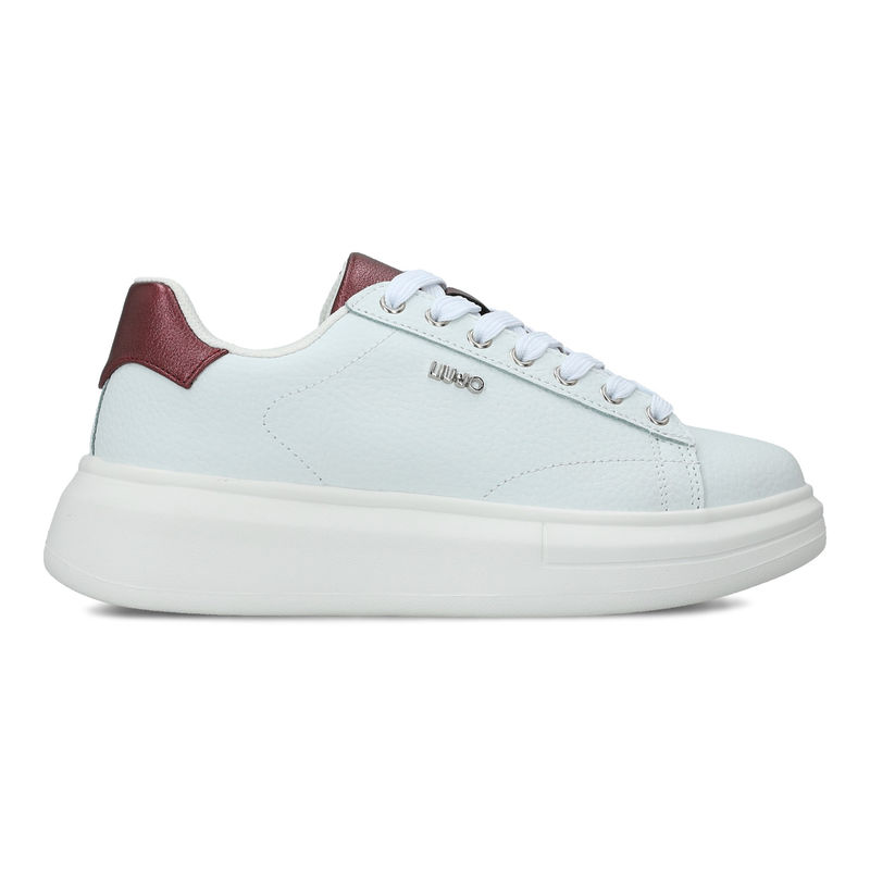 Ženske patike Liu Jo Babol 01 sneaker tumbled leather/meta white/cremisi