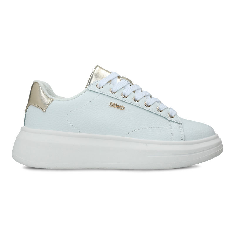 Ženske patike Liu Jo Babol 01 sneaker tumbled leather/meta white/light gold