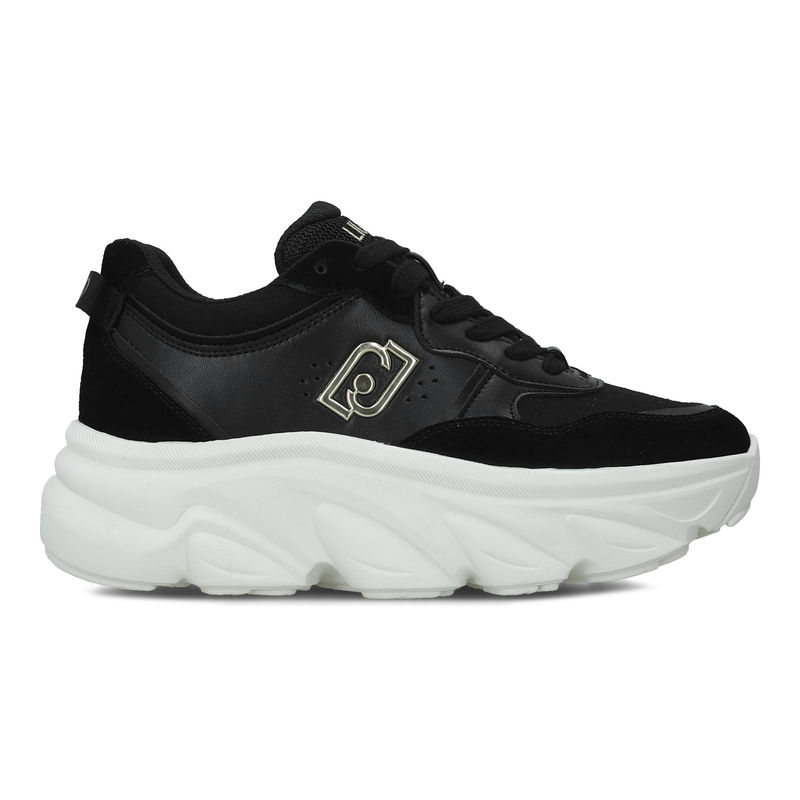 Ženske patike Liu Jo Steffy 01 sneaker calf leather/cow sue black