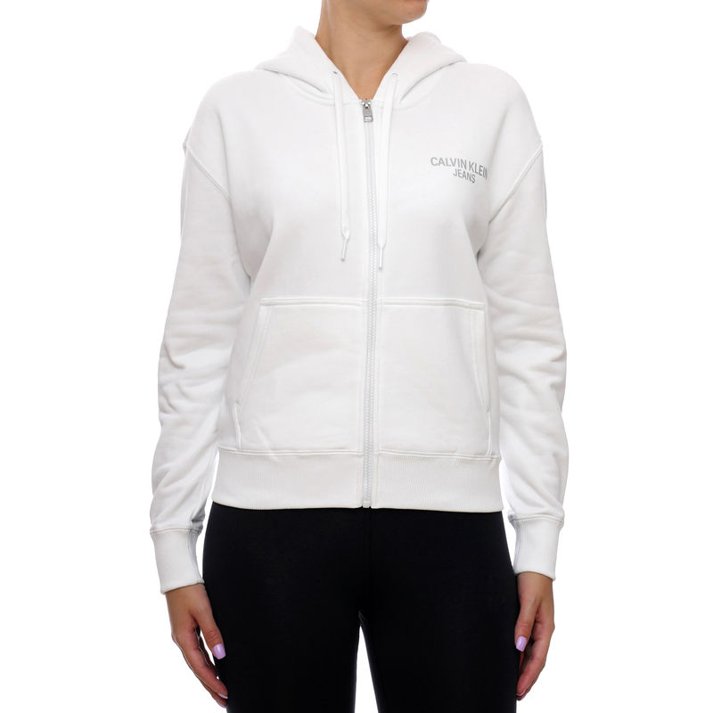 Ženski duks Calvin Klein INSTIT BACK LOGO ZIP THROUGH