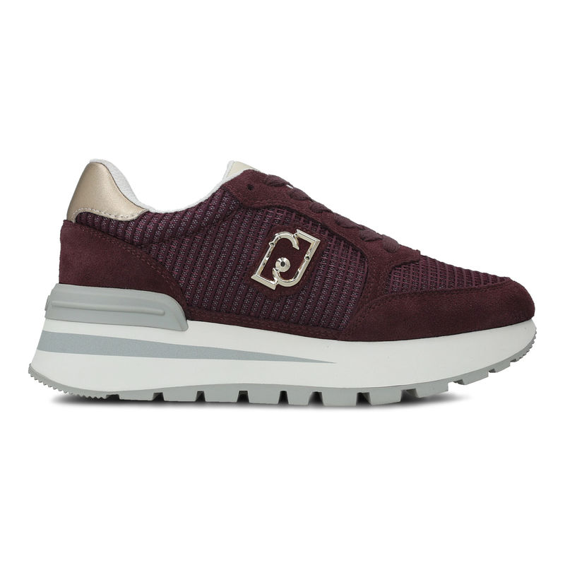 Ženske patike Liu Jo Amazing 25 sneaker cow suede/mesh cremisi/light gold