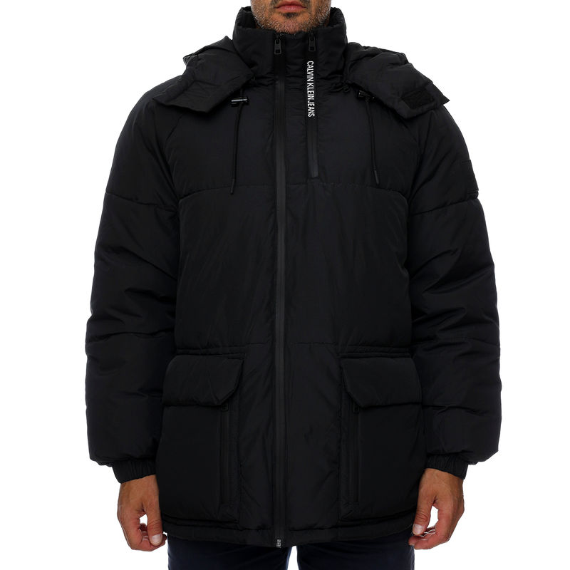 Muška jakna Calvin Klein BLOCKING HOODED SHORT PUFFER