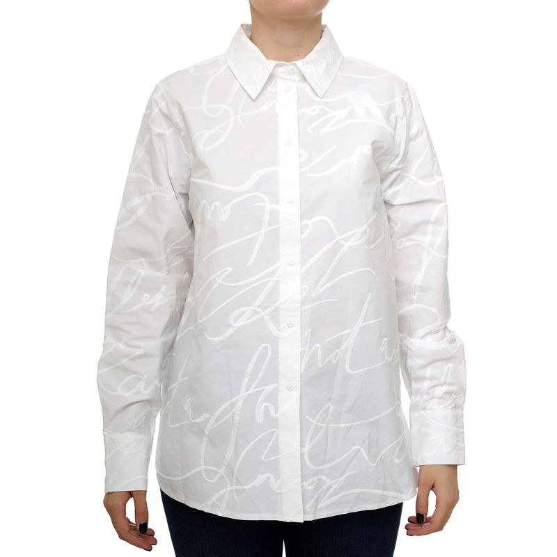 Ženska košulja Karl Lagerfeld Embroidery poplin shirt