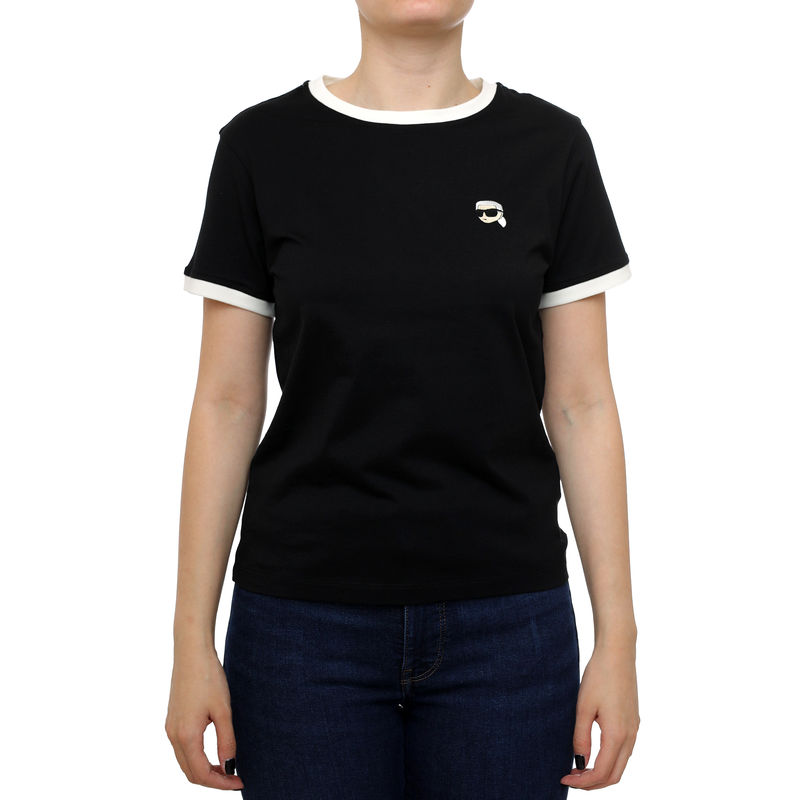 Ženska majica Karl Lagerfeld Ikon patch slim t-shirt