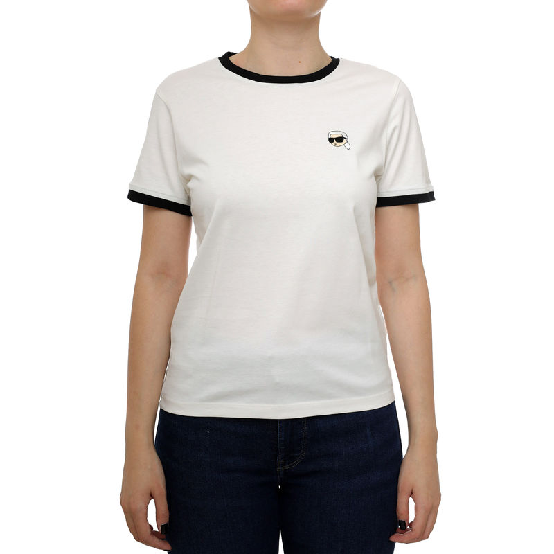 Ženska majica Karl Lagerfeld Ikon patch slim t-shirt