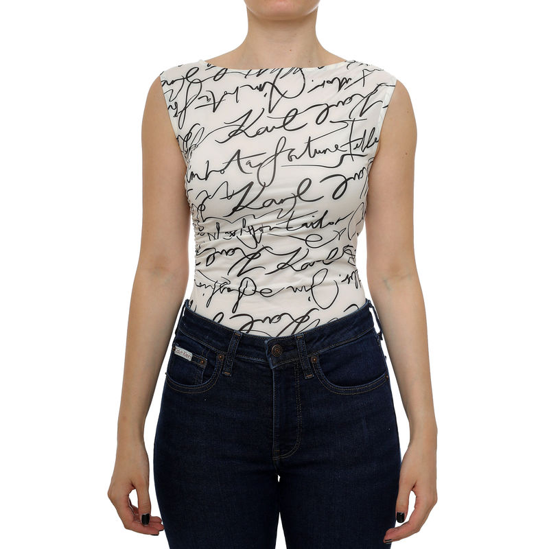 Ženska bodi majica Karl Lagerfeld Soft gathered body