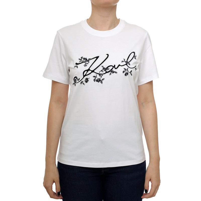 Ženska majica Karl Lagerfeld Karl orchid logo t-shirt