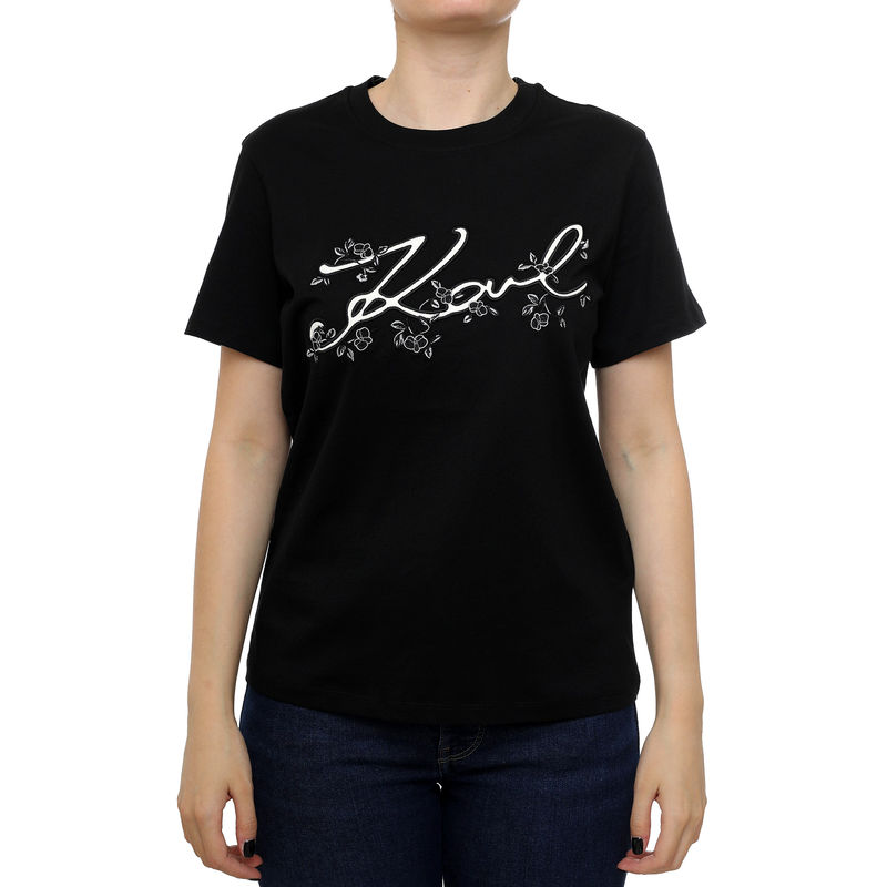 Ženska majica Karl Lagerfeld Karl orchid logo t-shirt