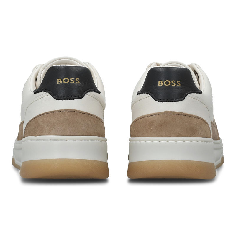 Chaussures BOSS Hommes Baltimore Tennis En Cuir Bicolore - Style Authentique Et Confortable