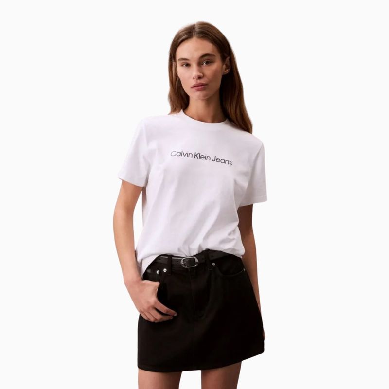 Ženska majica Calvin Klein a- inst. logo classic tee ss