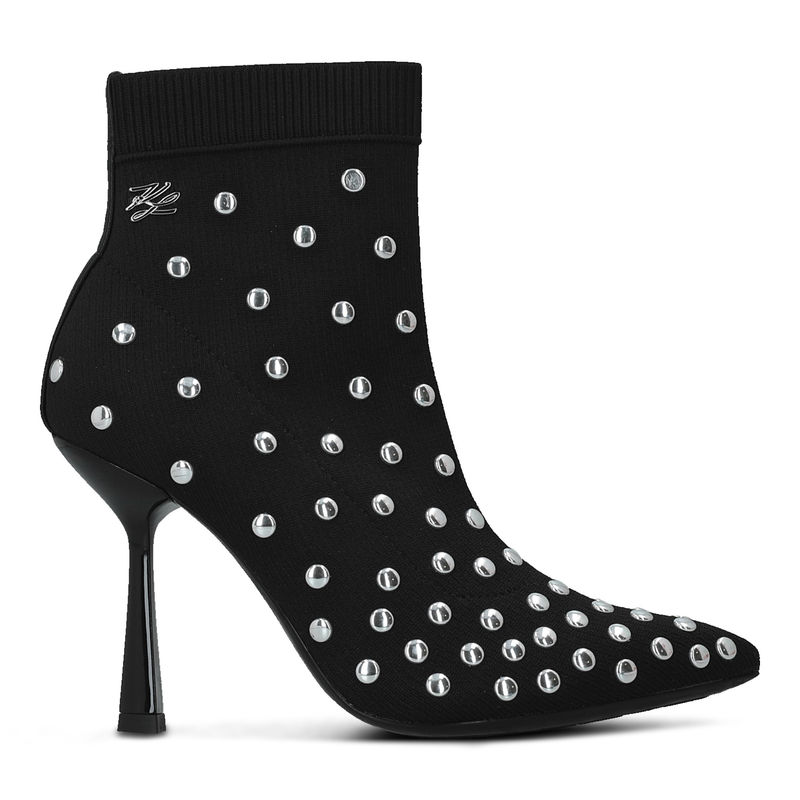 Ženske čizme sa štiklom Karl Lagerfeld Pandara studs knit boot