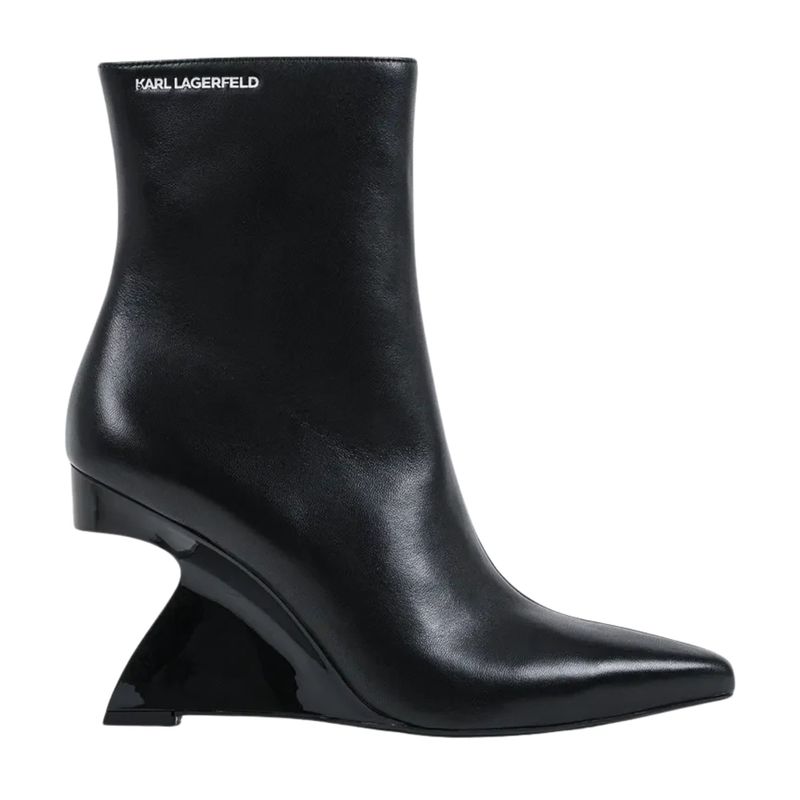 Ženske čizme sa štiklom Karl Lagerfeld waverly midi boot lthr