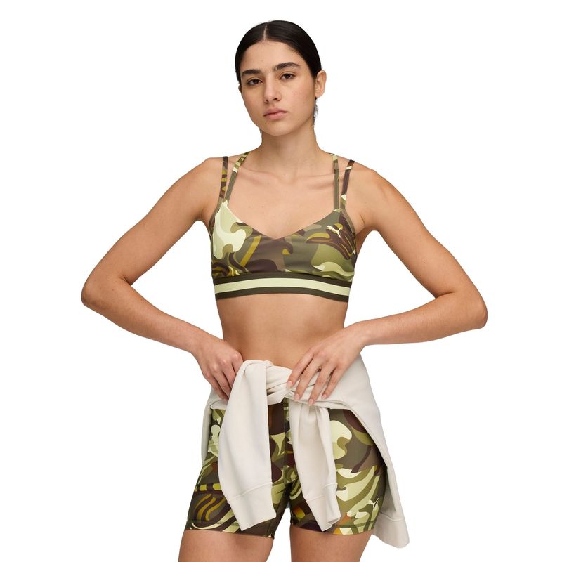 Ženska top majica Puma Floral ribbon strappy bra - low
