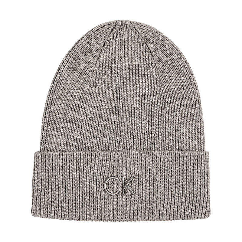 Ženska kapa Calvin Klein Ck Embroidery Fine Rib Beanie