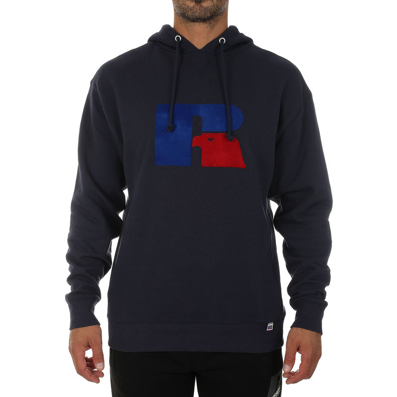 Muški duks Russell Athletic MIKE - LARGE FLOCK LOGO HOODY