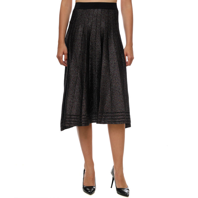 Ženska suknja Karl Lagerfeld Lurex Knit Pleated Skirt
